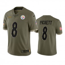 Kenny Pickett Pittsburgh Steelers Nike Olive 2022 Salute To Service Limited Jersey