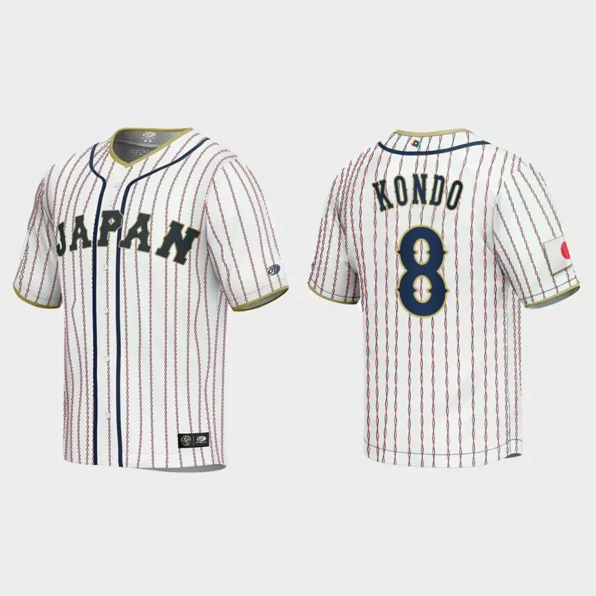 Kensuke Kondo Japan Baseball 2023 World Baseball Classic Jersey – White