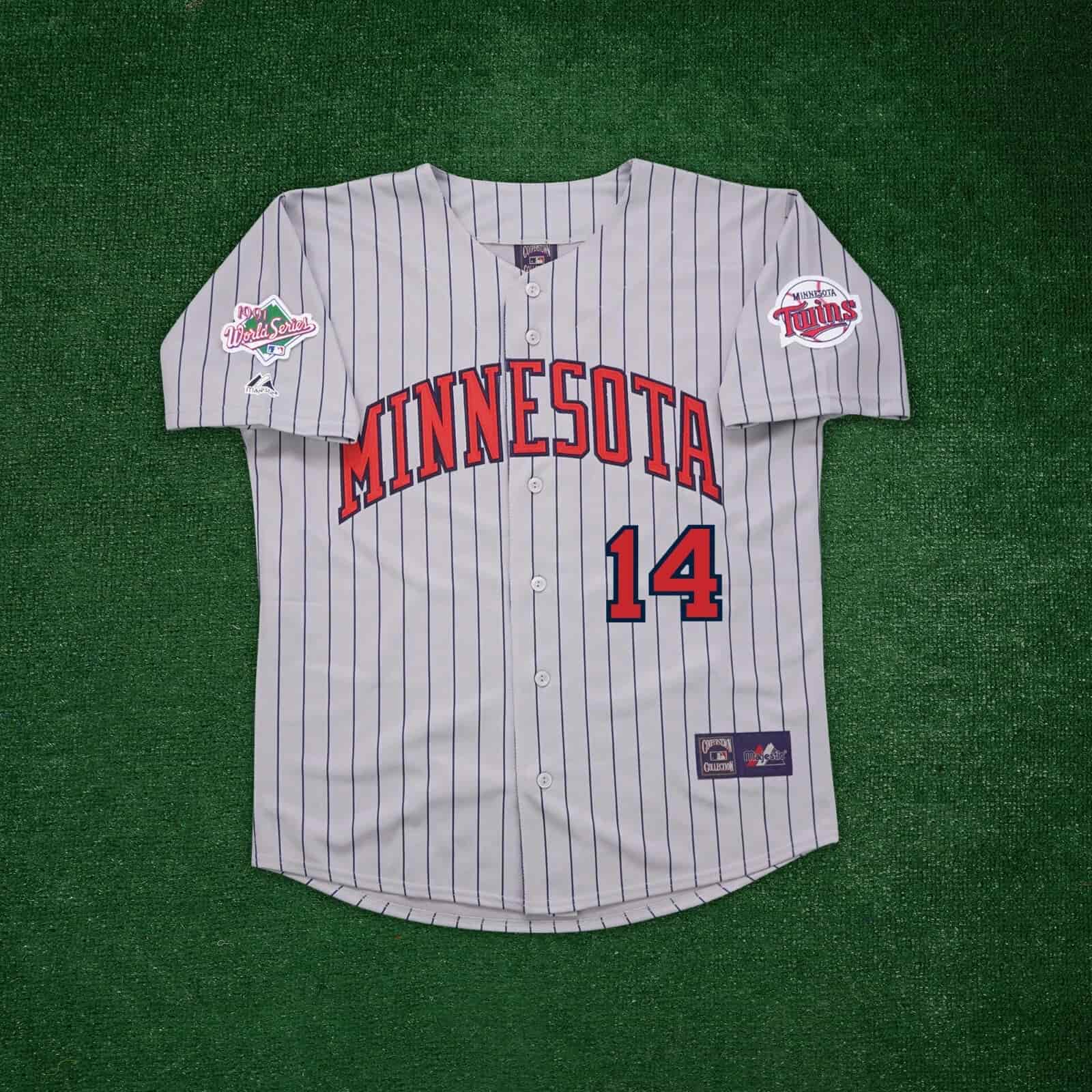 Kent Hrbek 1991 Minnesota Twins World Series Cooperstown Men's Grey Road Jersey