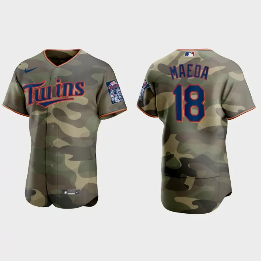 Kenta Maeda Minnesota Twins 2021 National Armed Forces Day Authentic Jersey – Camo