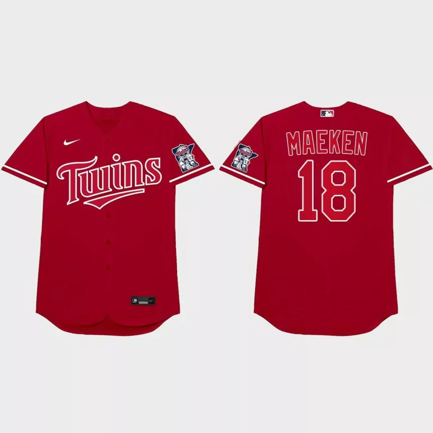 Kenta Maeda Nickname Twins 2021 Players’ Weekend Maeken Jersey – Red