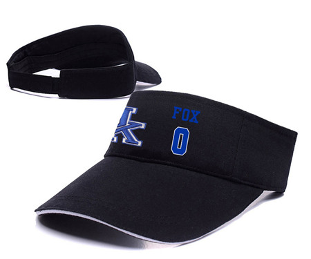 Kentucky Wildcats 0 De'Aaron Fox Black College Basketball Adjustable Visor