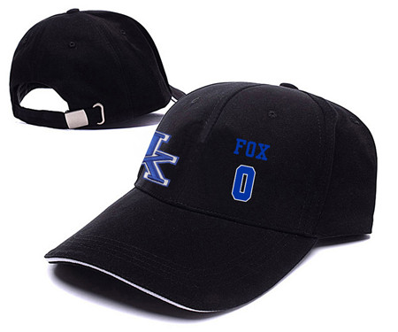 Kentucky Wildcats 0 De'Aaron Fox Black College Basketball Peaked Hat