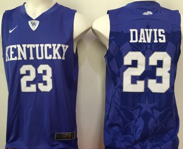 Kentucky Wildcats 23 Anthony Davis Navy College Basketball Jersey
