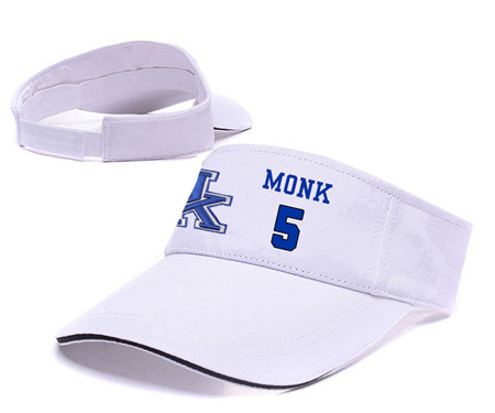 Kentucky Wildcats 5 Malik Monk White College Basketball Adjustable Visor