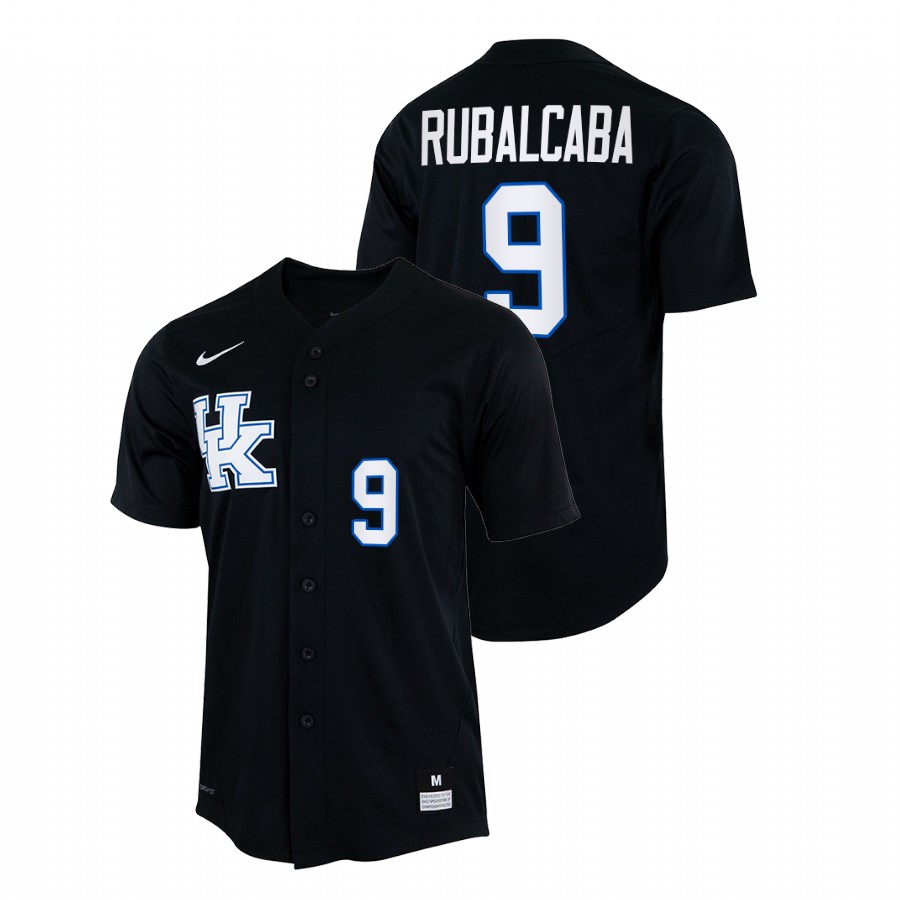 Kentucky Wildcats Alonzo Rubalcaba Men Black College Baseball Jersey