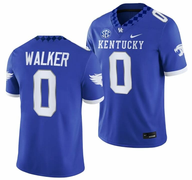 Kentucky Wildcats Deone Walker Jersey #0 College Football Game 2023 Blue
