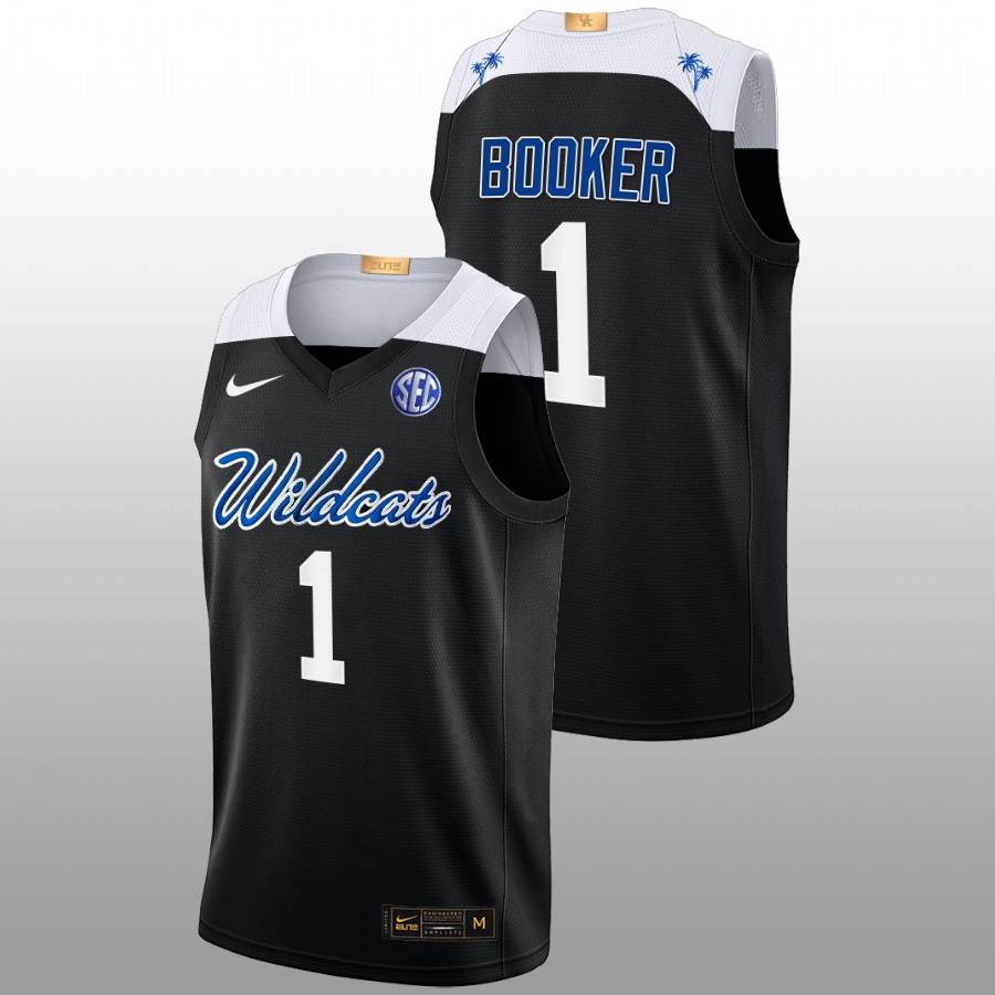 Kentucky Wildcats Devin Booker College Basketball Black Elite Jersey Men