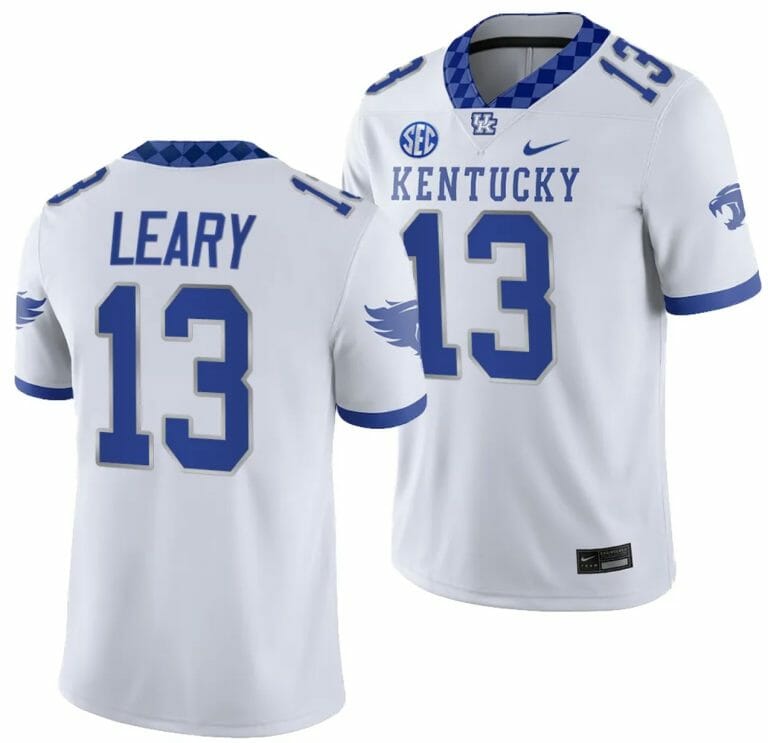 Kentucky Wildcats Devin Leary Jersey #13 College Football Game 2023 White