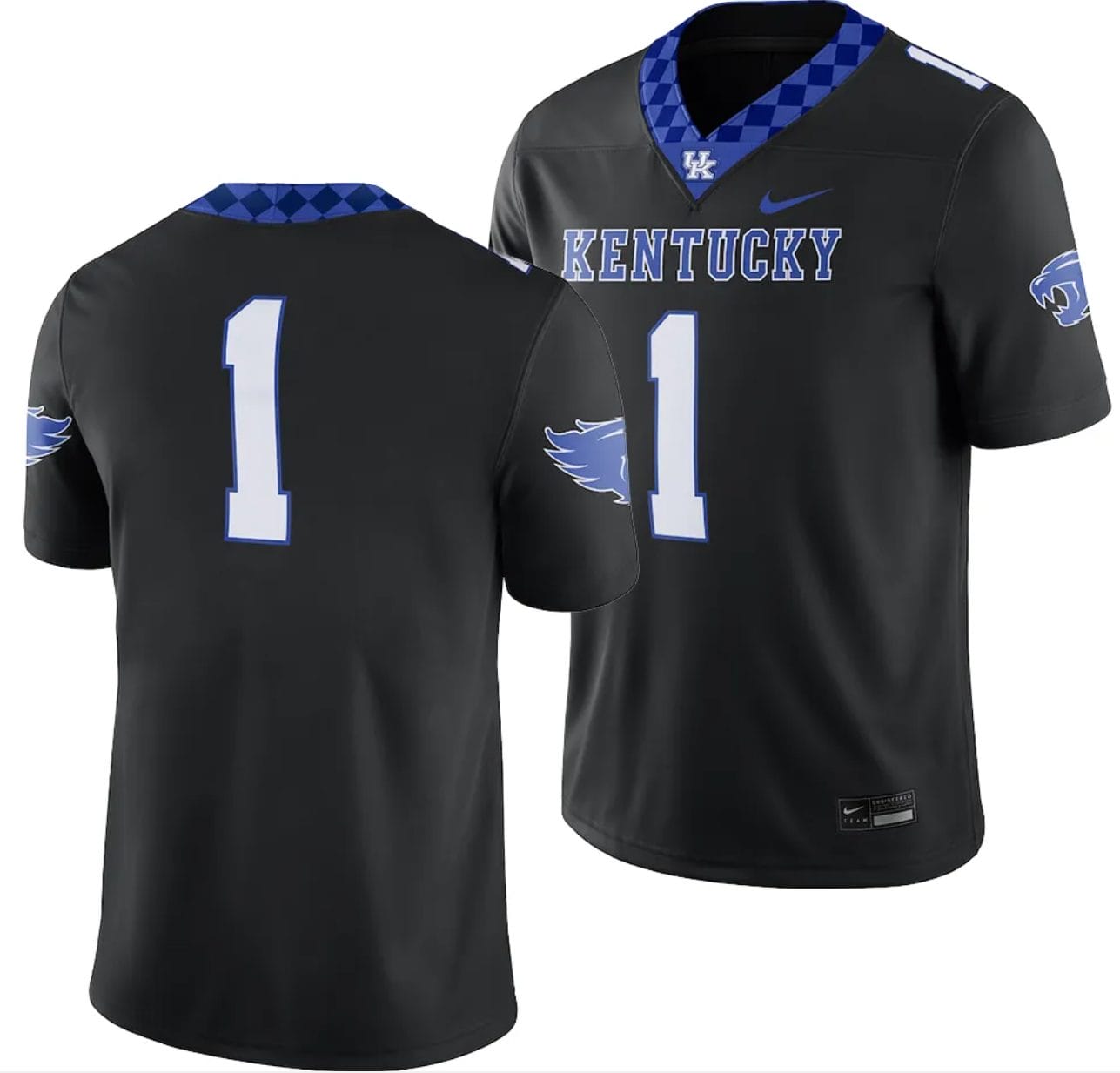 Kentucky Wildcats Jersey #1 Alternate Football Game Black 2023