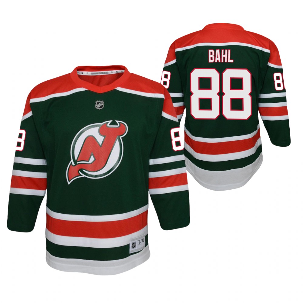 Kevin Bahl New Jersey Devils Reverse Retro Green Youth Jersey
