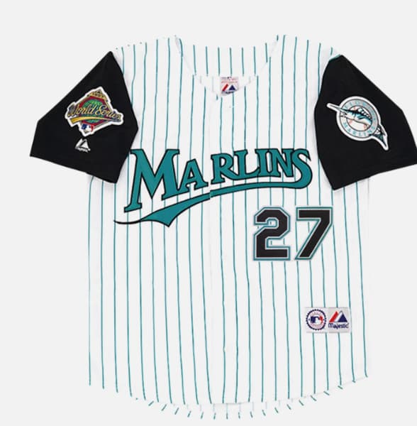 Kevin Brown 1997 Florida Marlins   Home Road Alt World Series Jersey Men's