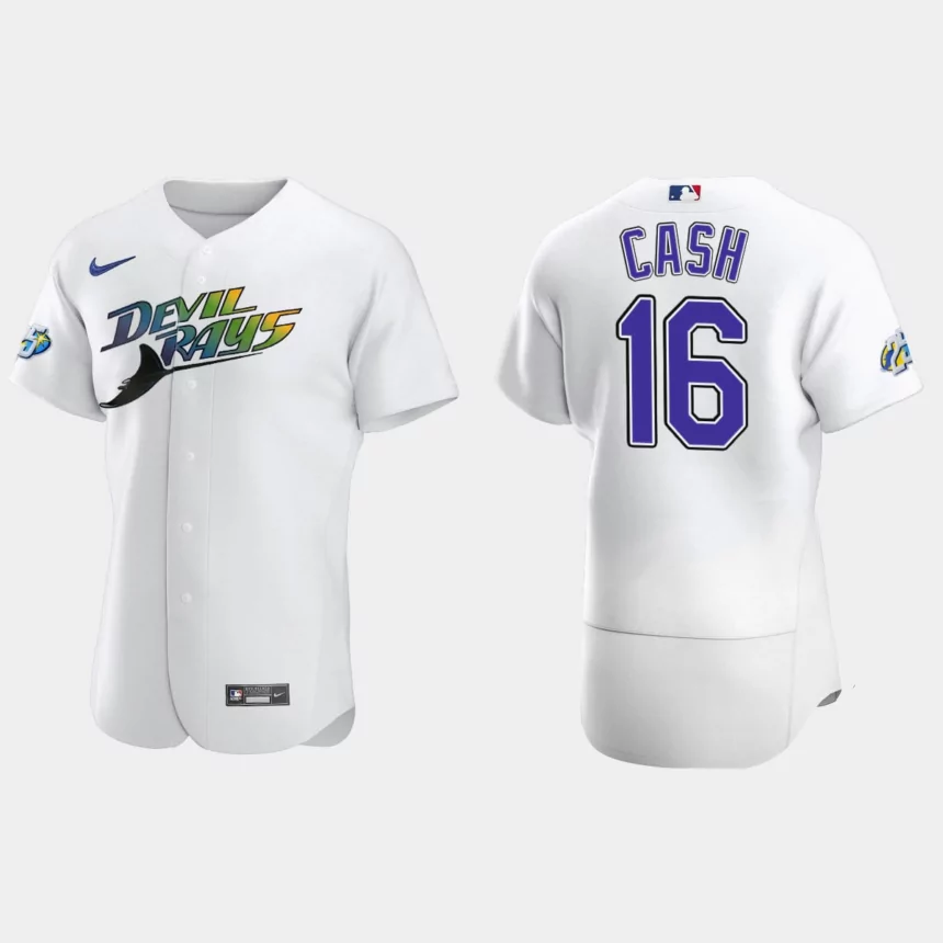 Kevin Cash Tampa Bay Rays 25th Anniversary Authentic Jersey – White