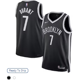 Kevin Durant Brooklyn Nets Nike Unisex Swingman Jersey - Icon Edition - Black