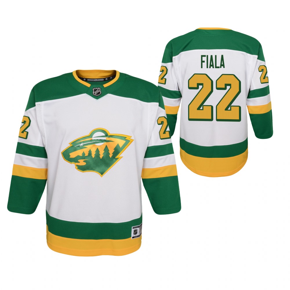 Kevin Fiala Minnesota Wild 2021 Reverse Retro White Youth Jersey Replica