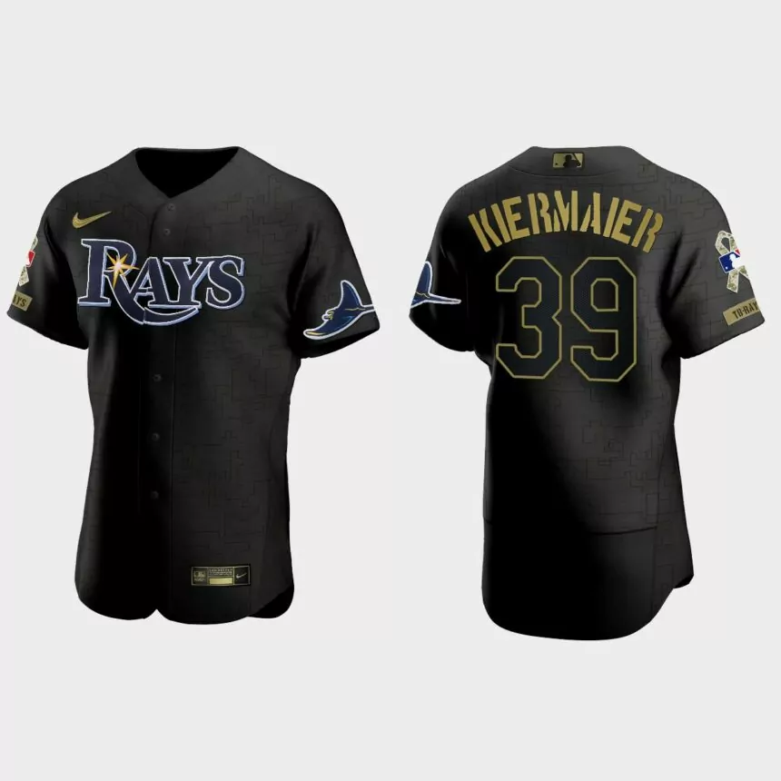 Kevin Kiermaier Tampa Bay Rays 2021 Salute to Service Jersey – All Black