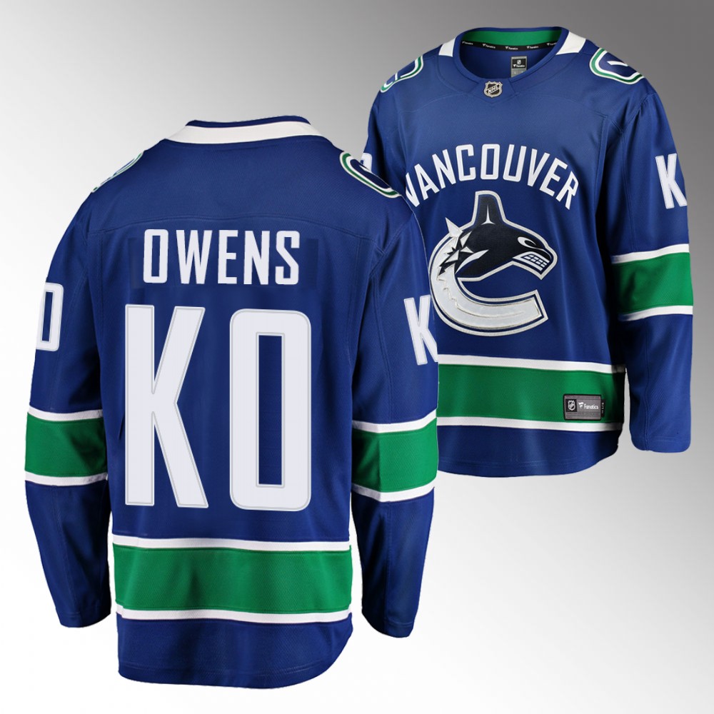 Kevin Owens Vancouver Canucks KO Owens Blue Jersey Home