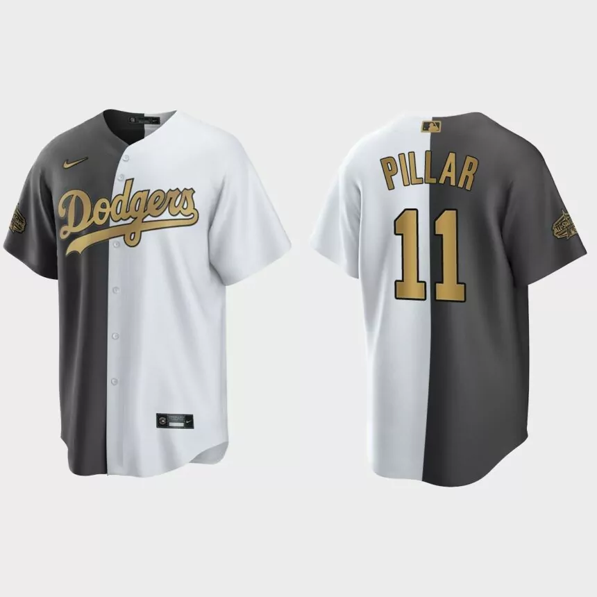 Kevin Pillar Los Angeles Dodgers 2022 MLB All-Star Game Split Jersey – White Charcoal