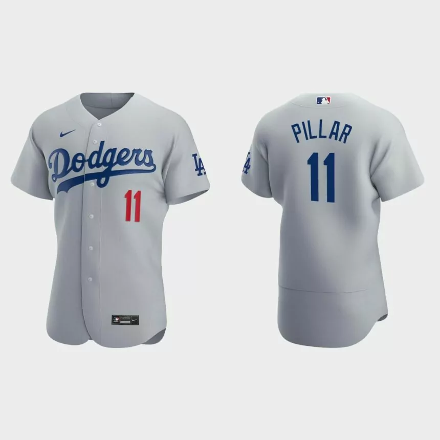 Kevin Pillar Los Angeles Dodgers Authentic Alternate Jersey – Gray