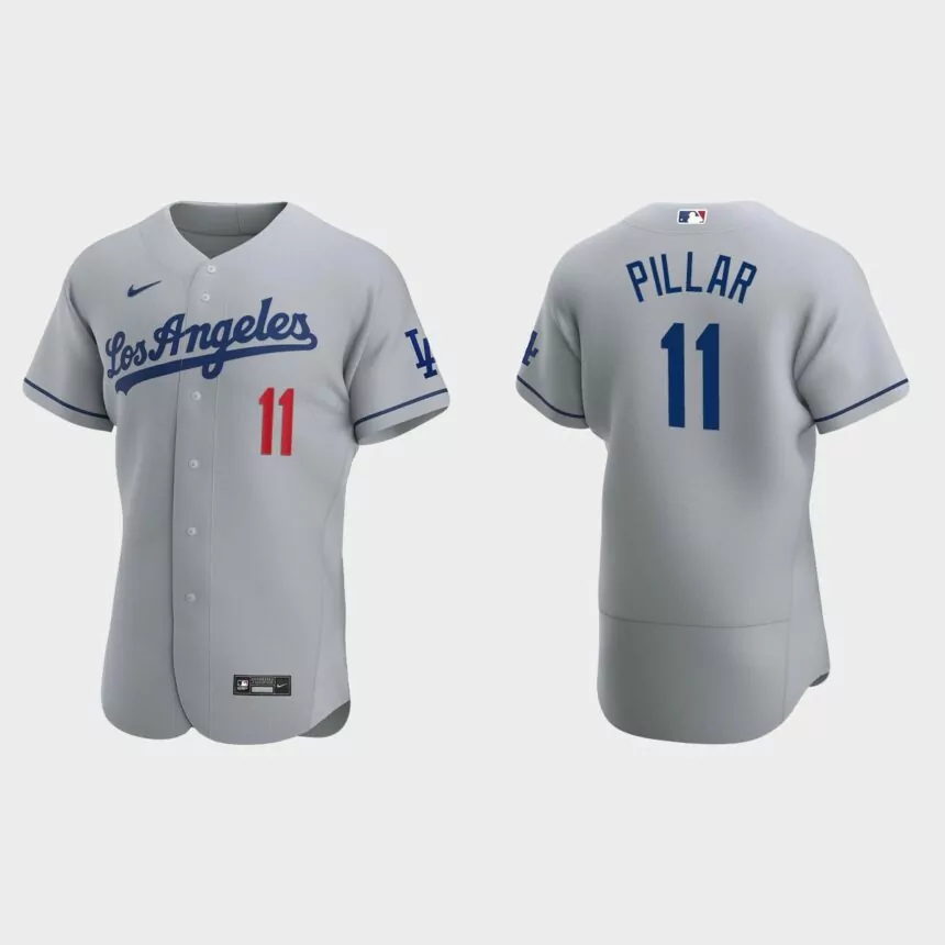 Kevin Pillar Los Angeles Dodgers Authentic Road Jersey – Gray