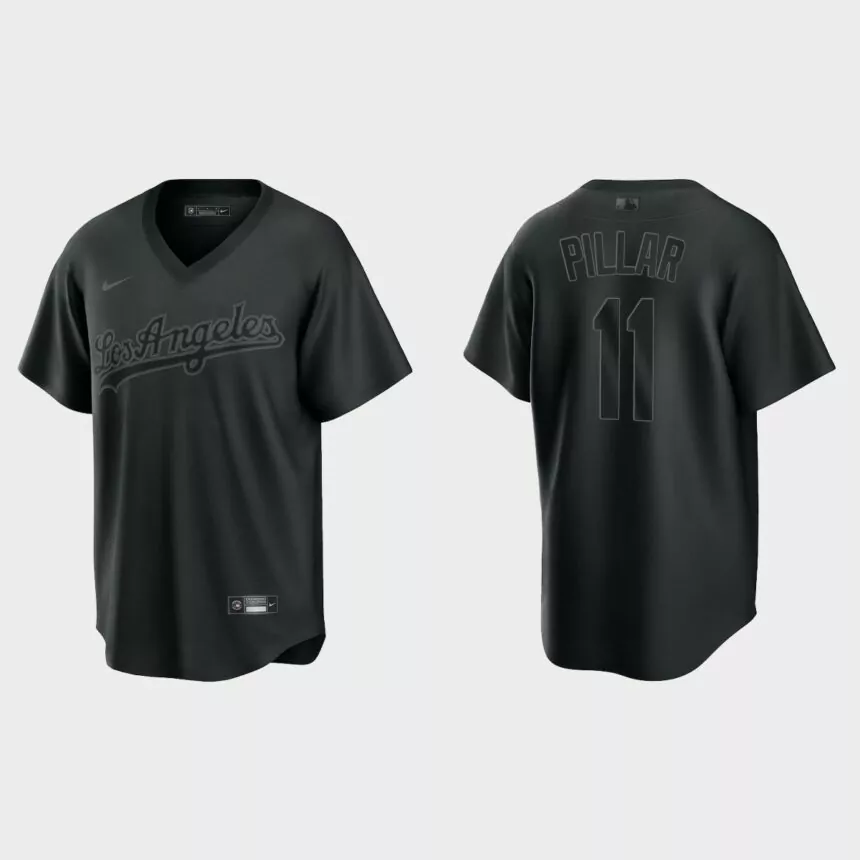 Kevin Pillar Los Angeles Dodgers Pitch Black Fashion Replica Jersey – Black