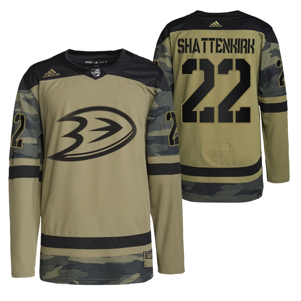 Kevin Shattenkirk Ducks Military Appreciation Jersey Camo Authentic Practice