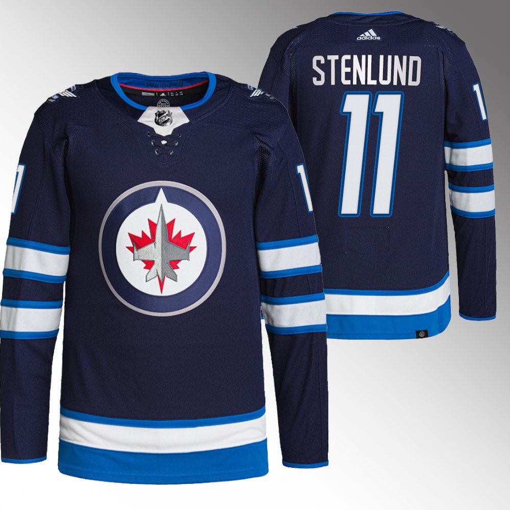Kevin Stenlund 2022 Winnipeg Jets Navy Primegreen Authentic Home Jersey