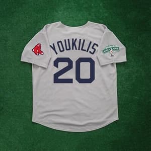 Kevin Youkilis 2012 Boston Red Sox Grey Road Men's Jersey w Fenway 100th Patch