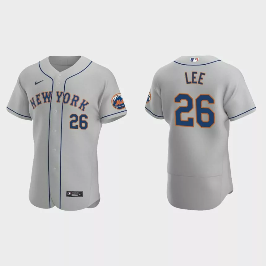 Khalil Lee New York Mets Authentic Road Jersey – Gray