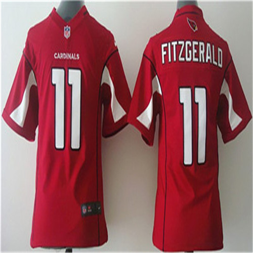 Kid's Arizona Cardinals #11 Larry Fitzgerald Red Nik Game Stitched Jersey