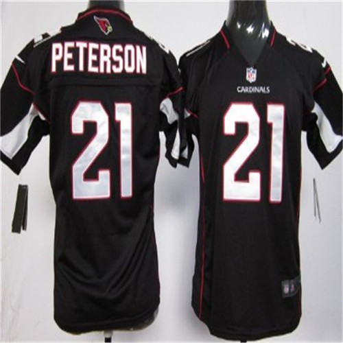 Kid's Arizona Cardinals #21 Patrick Peterson Black Nik Game Stitched Jersey