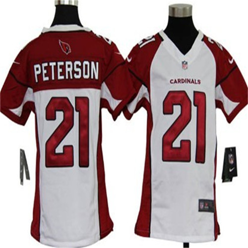 Kid's Arizona Cardinals #21 Patrick Peterson White Nik Game Stitched Jersey