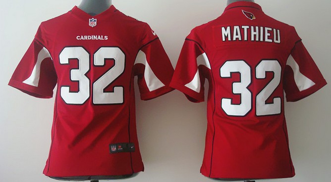 Kid's Arizona Cardinals #32 Tyrann Mathieu Red Nike Game Jersey