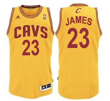 Kid's Cleveland Cavaliers #23 LeBron James Yellow Revolution 30 Jersey