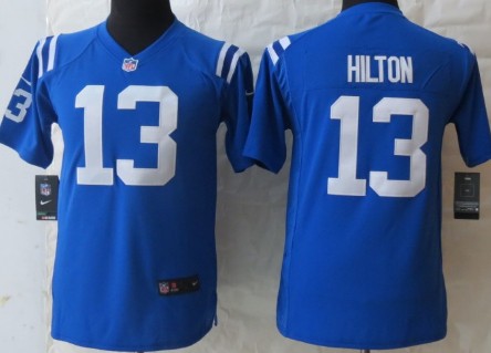 Kid's Indianapolis Colts #13 T.Y. Hilton Blue Nike Game Stitched Jersey
