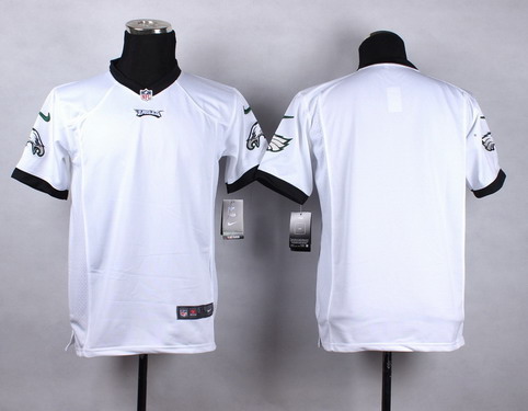 Kid's Philadelphia Eagles Blank Nike White Game Jersey