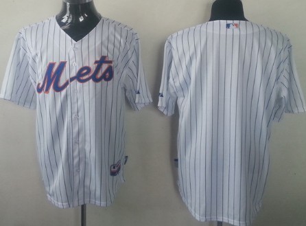 Kids' New York Mets Customized White Pinstripe Jersey 的副本