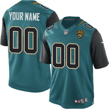 Kids' Nike Jacksonville Jaguars Customized Nike Green Limited Jersey