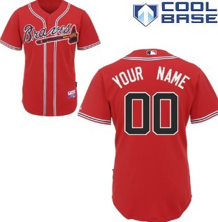 Kids Atlanta Braves Customized Red Jersey