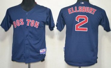 Kids Boston Red Sox 2 Jacoby Ellsbury Blue MLB Jerseys