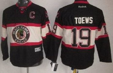 Kids Chicago Blackhawks 19 Jonathan Toews Black NHL Jerseys