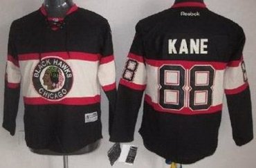 Kids Chicago Blackhawks 88 Patrick Kane Black NHL Jerseys
