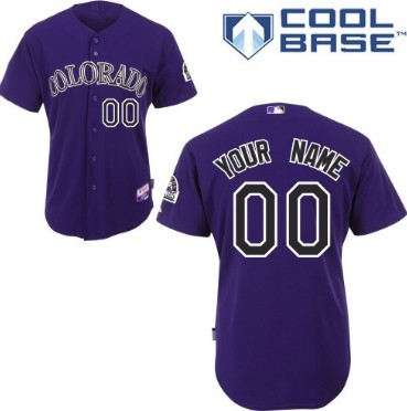 Kids Colorado Rockies Customized Purple Jersey