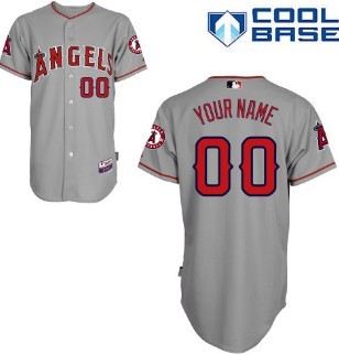 Kids LA Angels of Anaheim Customized Gray Jersey