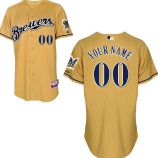 Kids Milwaukee Brewers Customized Yellow Jersey