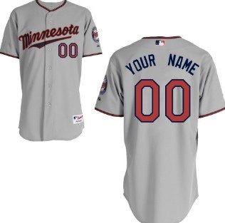 Kids Minnesota Twins Customized Gray Jersey