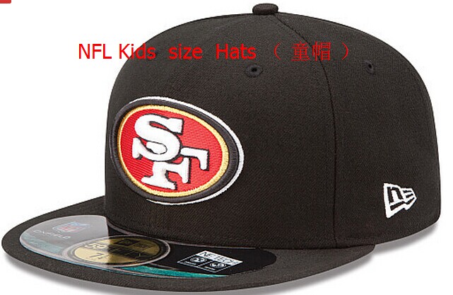 Kids NFL Niners fitted black hat