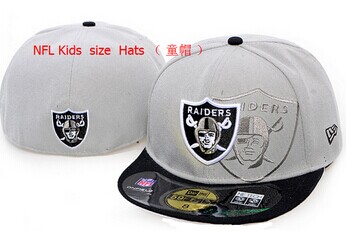 Kids NFL Raiders fitted Grey hat