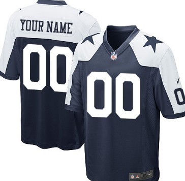 Kids Nike Dallas Cowboys Customized Blue Thanksgiving Game Jersey