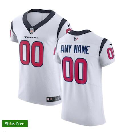 Kids Nike Houston Texans Customized Nike White Vapor Limited Jersey